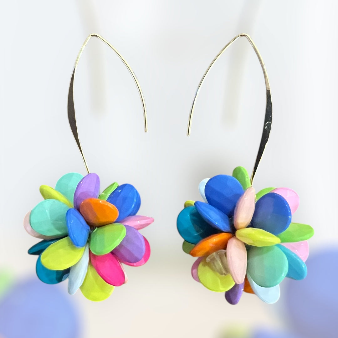 Color Bloom Petal Earrings